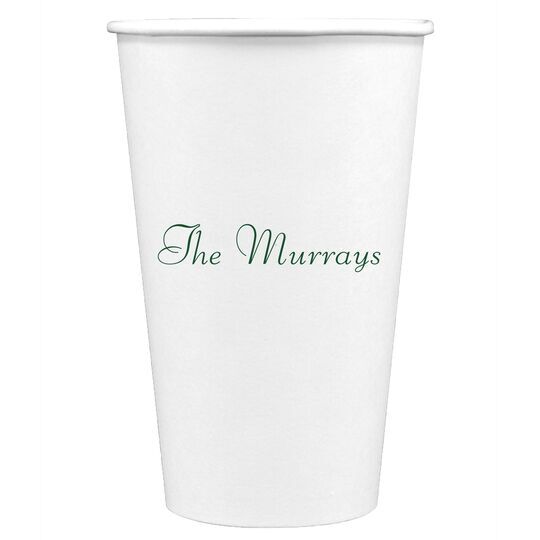 Your Choice of Text Paper Coffee Cups